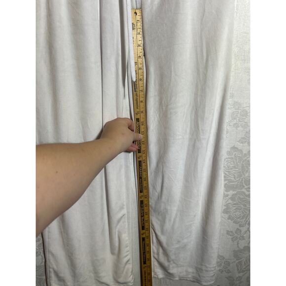 Juicy Couture Velour Track Pants Large White Silver Rhinestone Spell Out Sleep - Picture 8 of 13